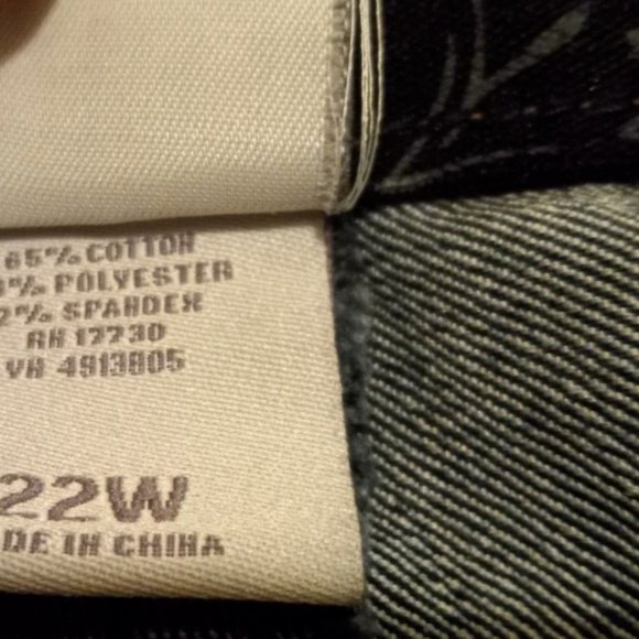 Womans Merona denim Plus Size Jeans size 22 X 31 wide Leg - Picture 4 of 4